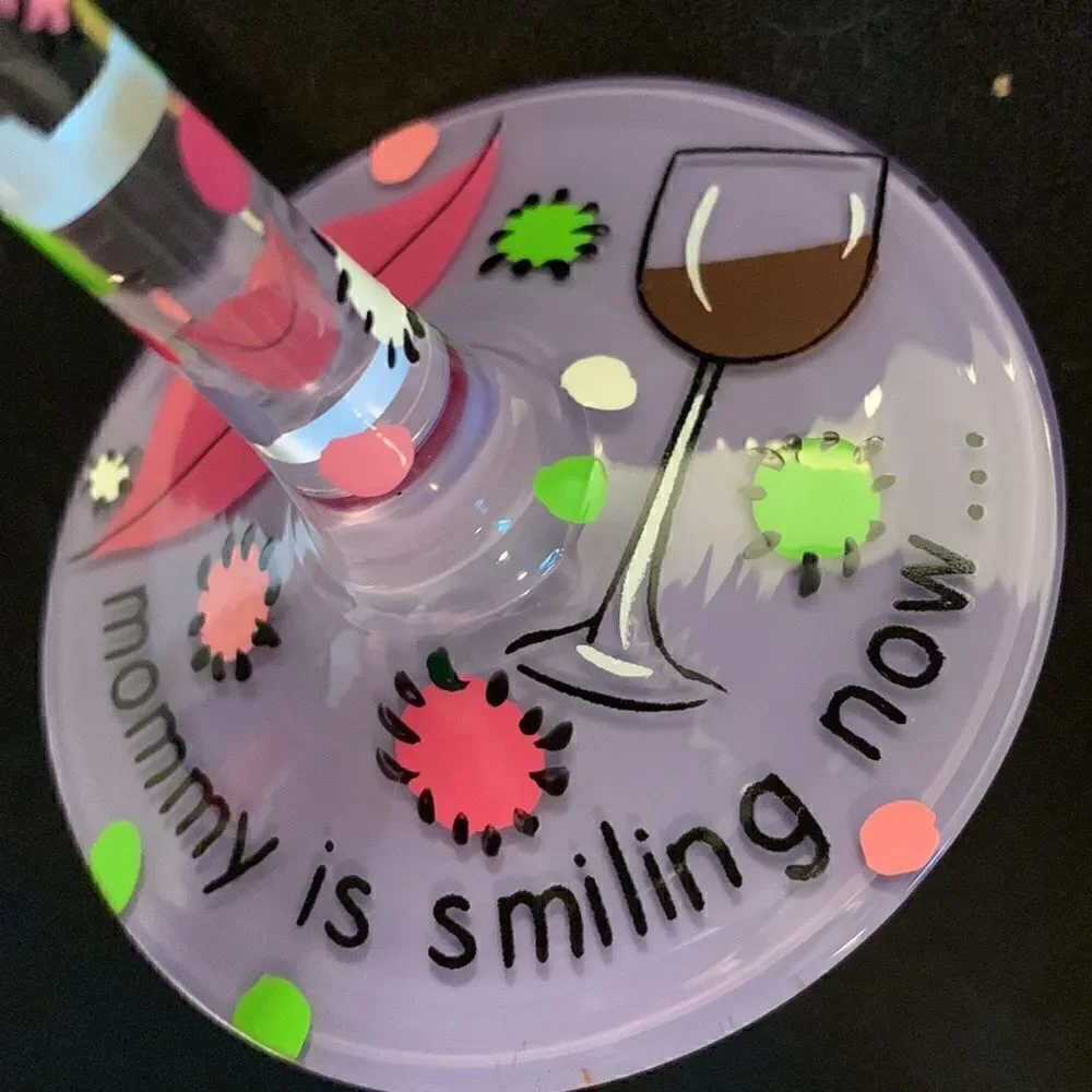 Lolita Hand Painted Wine Glass Mommy’s Time Out